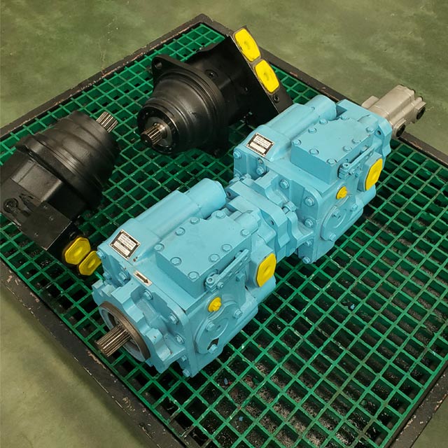 Wet spray machine Hydraulic motor pump system small footprint