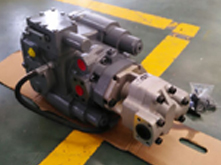 Harvester hydraulic pump system