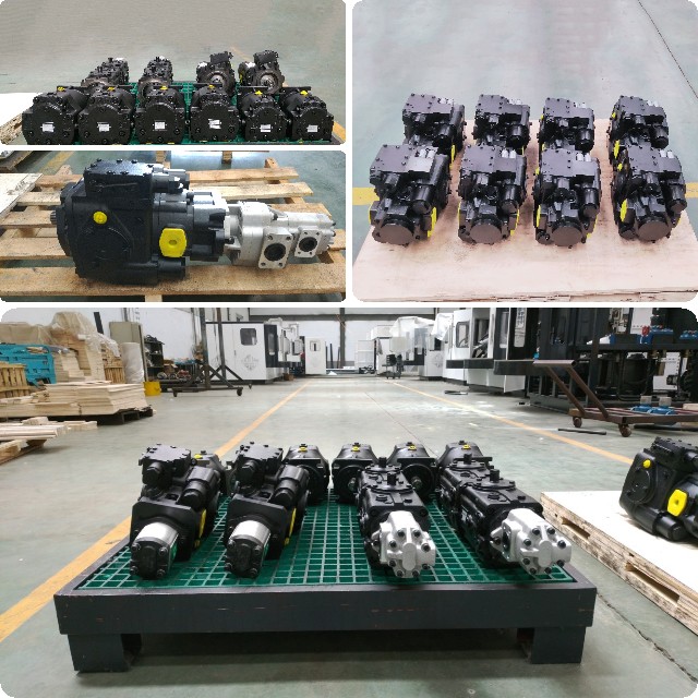 Two-point electronically controlled hydraulic pump motor system
