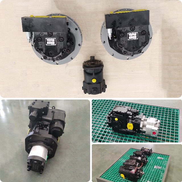 Combine harvester hydraulic pump motor system