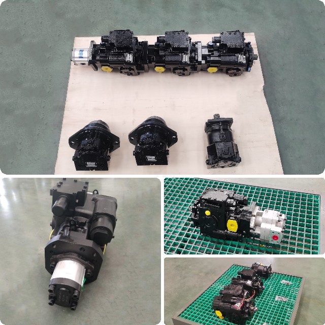Rice harvester hydraulic pump motor system